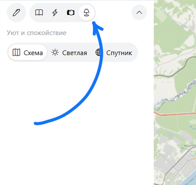 Интерфейс выбора фильтров на карте